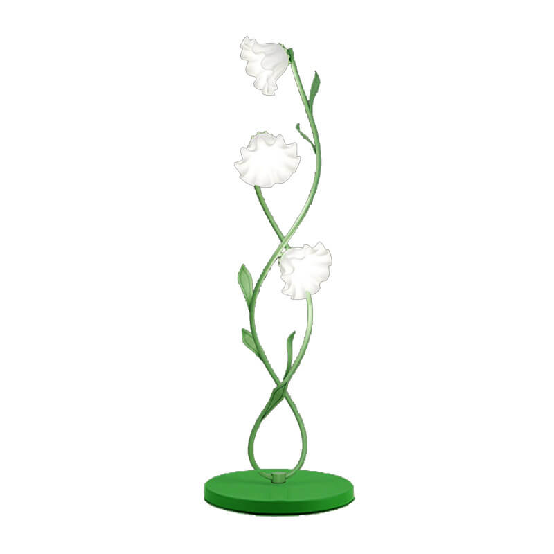 Flower Glass Hardware 2-Light Floor Lamp