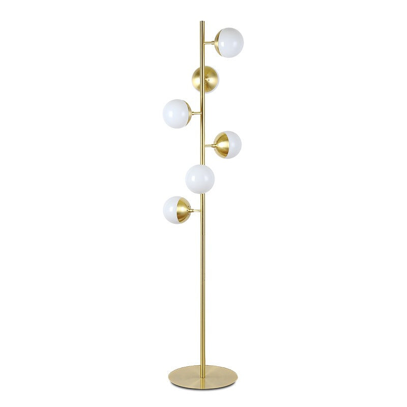 Round Ball Metal Glass 6-Light Floor Lamp
