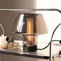Round Glass Metal Bedroom Table Lamp