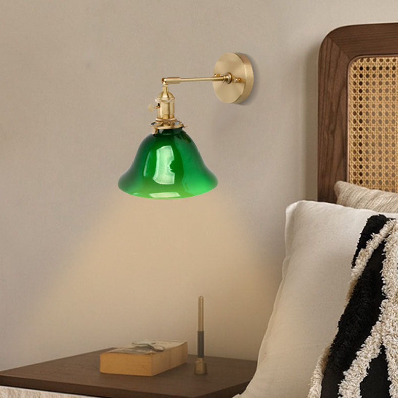 Green Cone Copper Wall Lamp