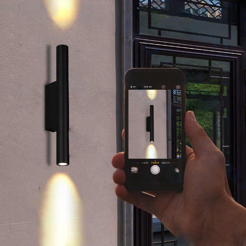 Long Cylinder Rectangle Aluminum Outdoor Light