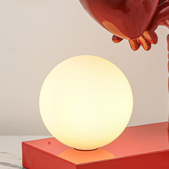 Abstract Hat-Wearing Human Figure Table Lamp