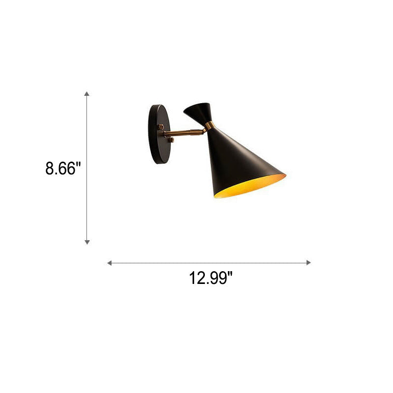 Horn Black Gold Wall Lamp