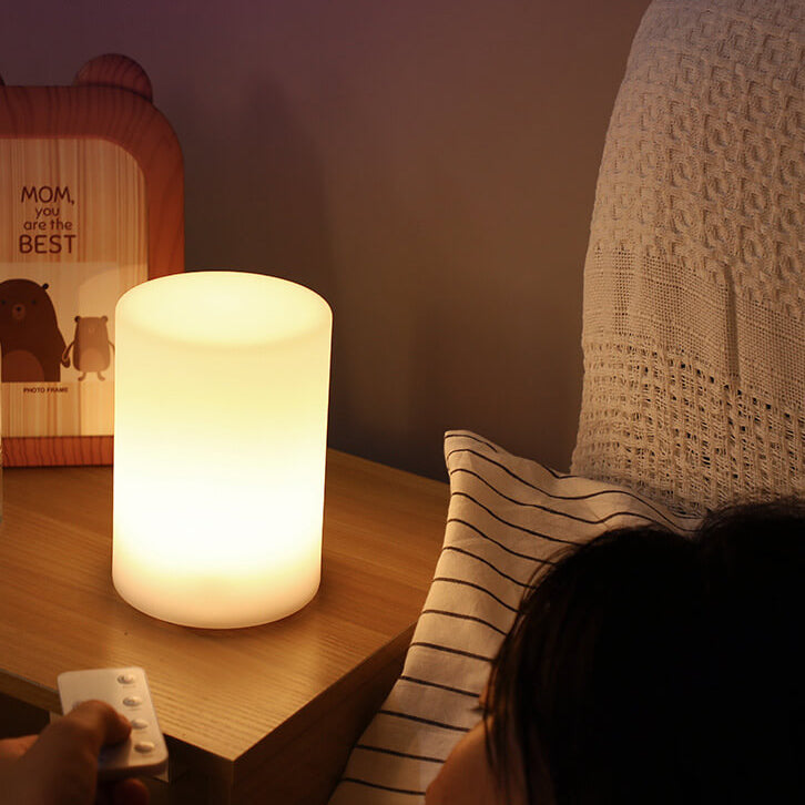 Geometry PE Battery Remote Table Lamp