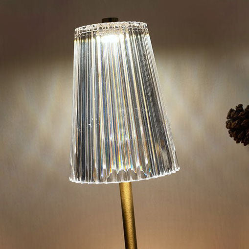 Flower Metal Acrylic Bedroom Table Lamp