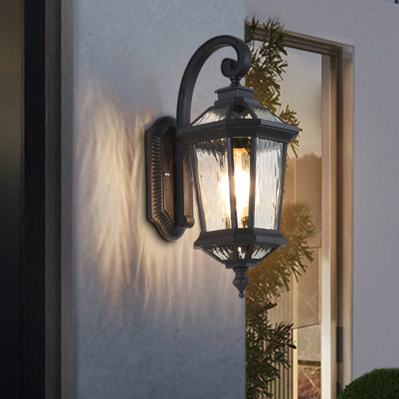 Aluminum Glass Octagon Cylinder Outdoor Light