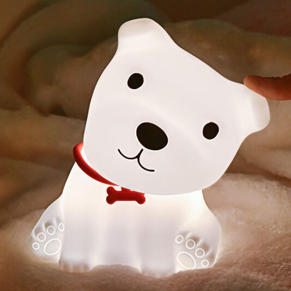 Cute Puppy Silicone Night Table Lamp