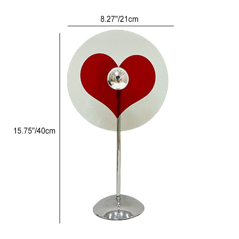 Heart Round Metal Acrylic Table Lamp