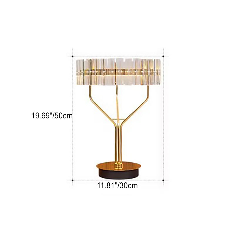 Dazzling Prismatic Crystal Hardware Table Lamp