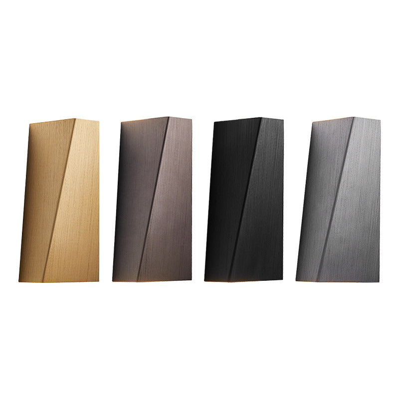 Brushed Aluminum Geometric Square Wall Lamp