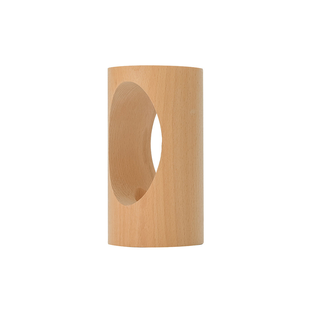 Solid Wood Rectangular Column Table Lamp