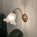 Floral Copper Glass Wall Lamp
