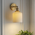 Cylinder Oval Brass Lucite Wall Lamp