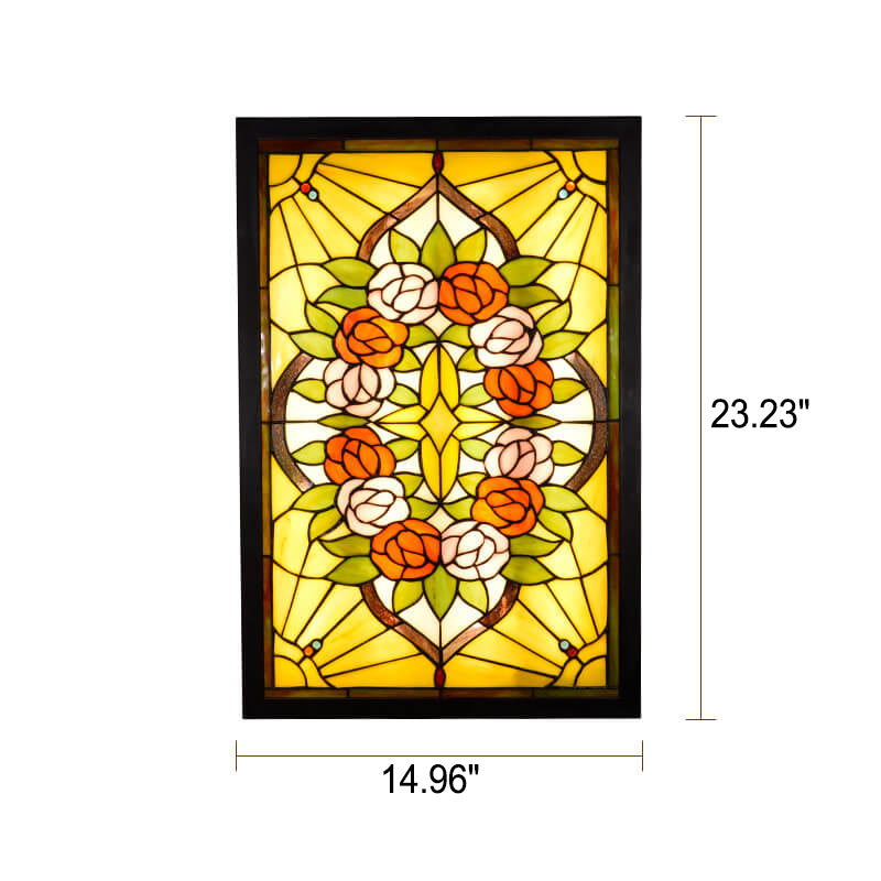Pastoral Rose Pattern Mural Wall Lamp