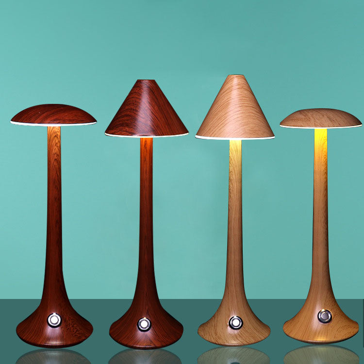 Wood Grain Iron Acrylic Table Lamp