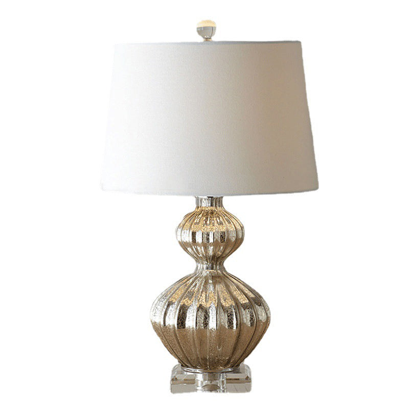 Glass Fiberflex Fabric Cylinder Table Lamp
