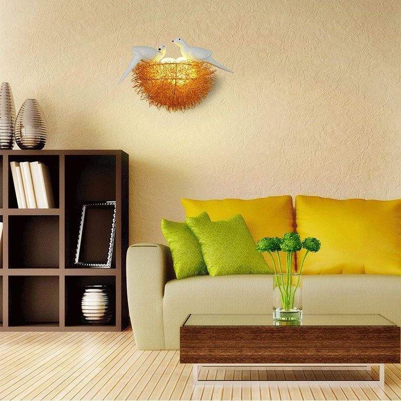 Aluminum Bird's Nest Living 3-Light Wall Lamp