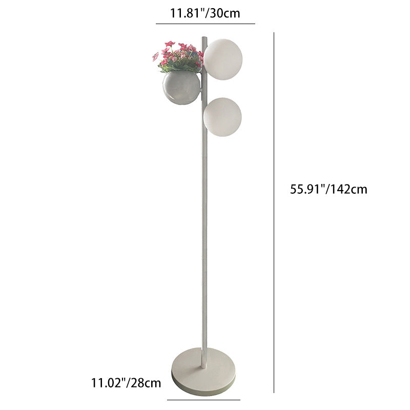 Flowerpot Decor PE Globe Outdoor Light