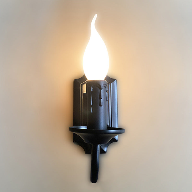 Iron Candlestick Holder Hallway Wall Lamp