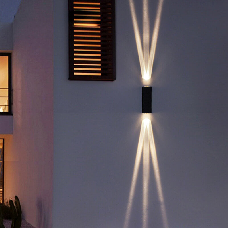 Aluminum Lens Patio Double-headed Outdoor Light