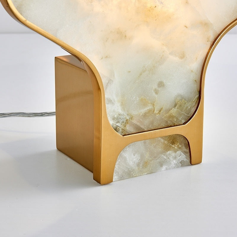 Irregular Marble Hardware Edge Table Lamp