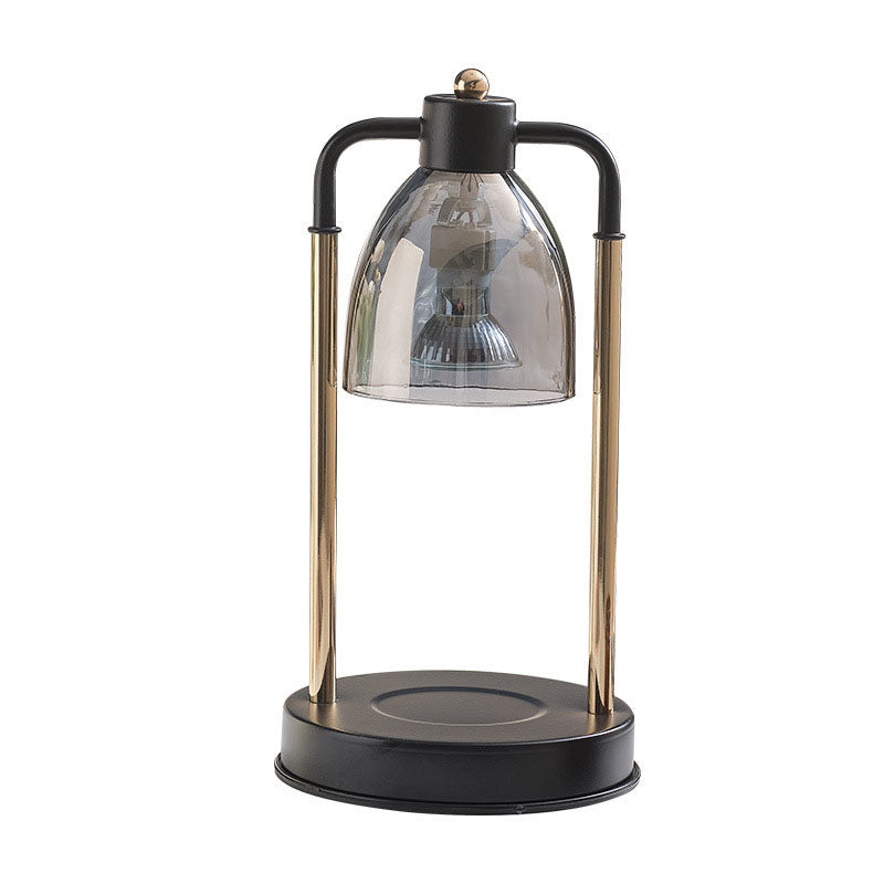 Iron Glass Conic Rectangular Table Lamp