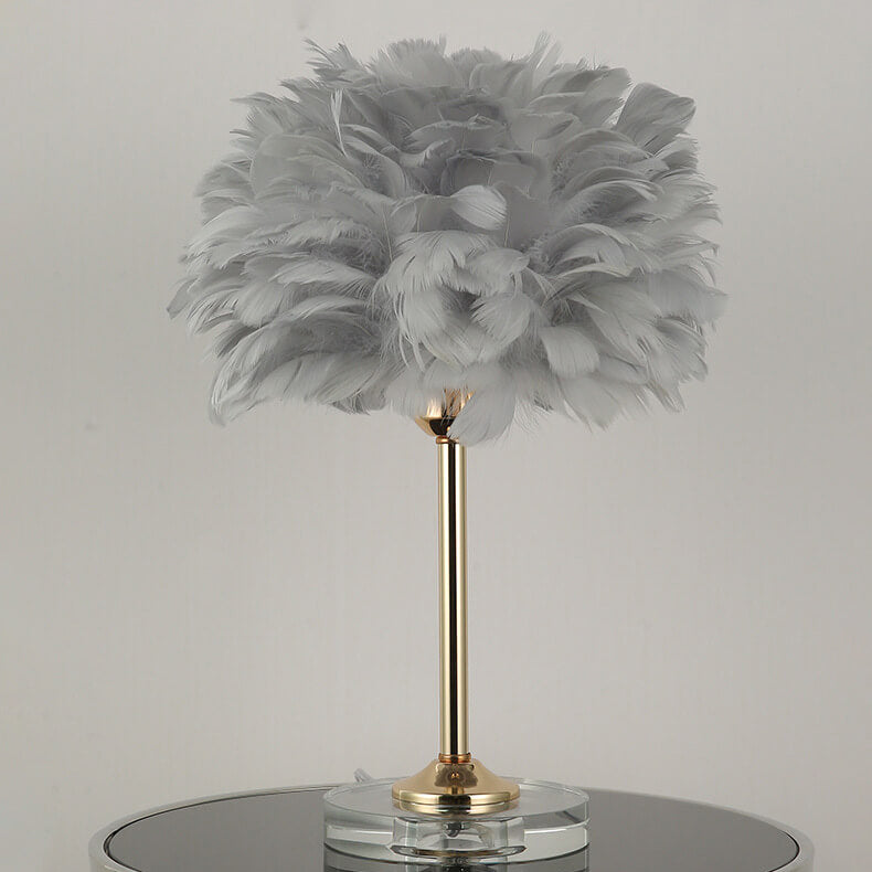 Feather Crystal Table Lamp