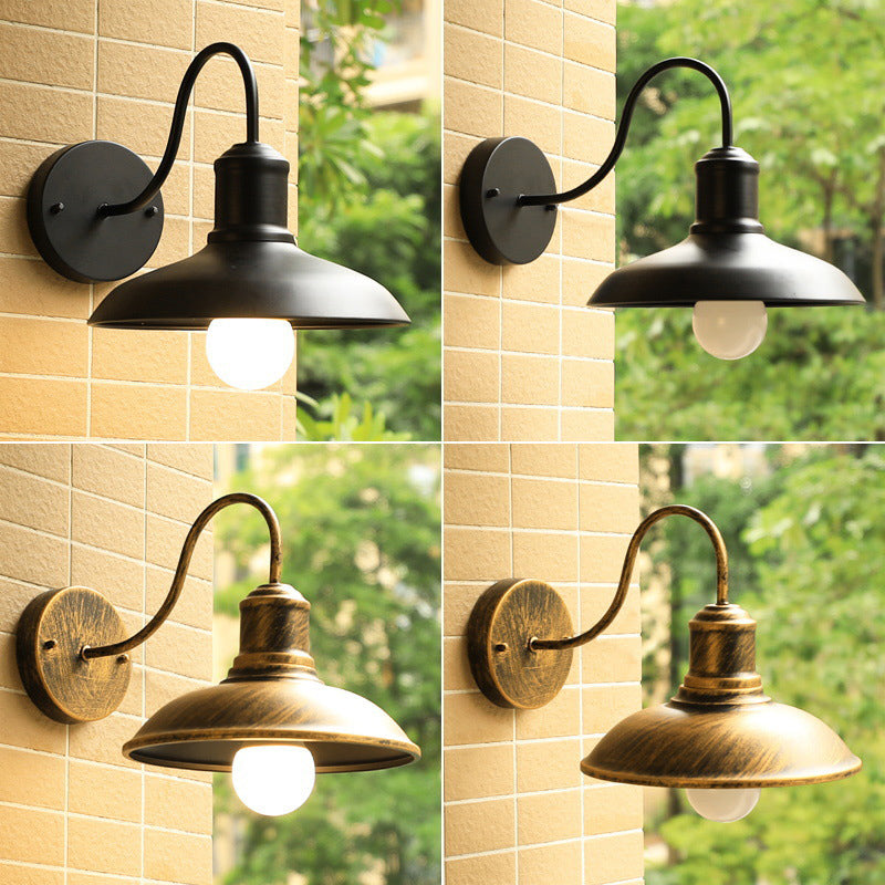 Loft Dome Iron Bent Outdoor Light