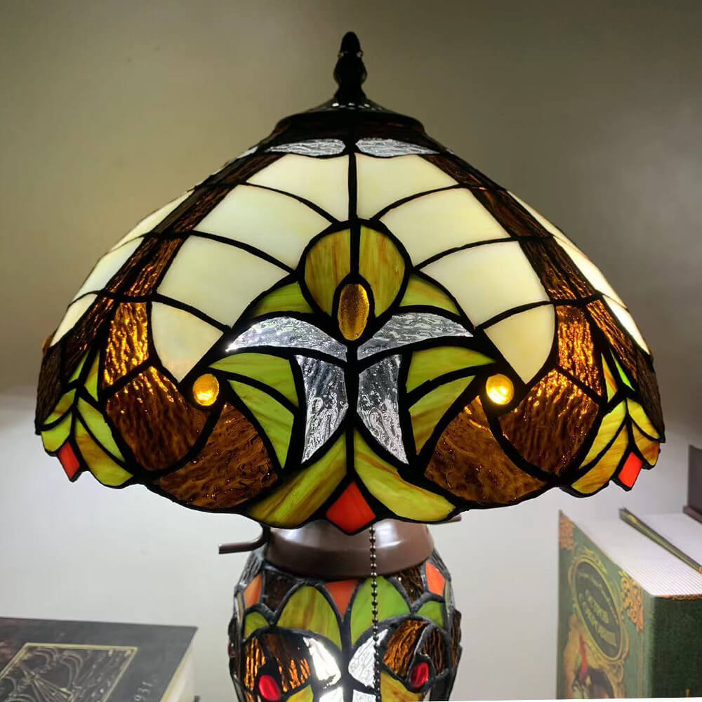 Exquisite Style Stained Glass 3-Light Table Lamp