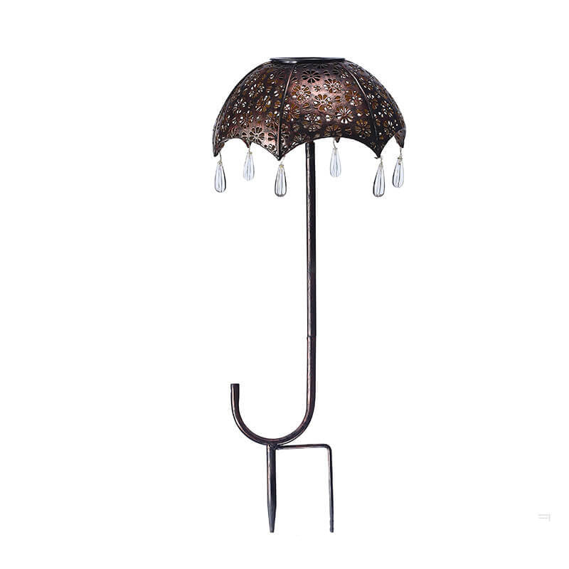 Iron Colorful Umbrella Hollow Outdoor Light