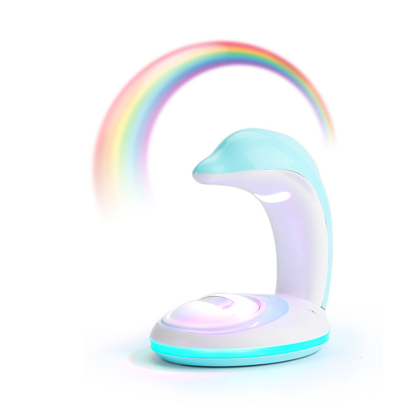 Dolphin Projection Rainbow Night Table Lamp