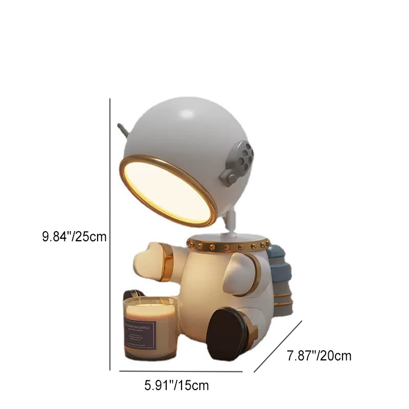 Cartoon Resin Robot Timing Table Lamp