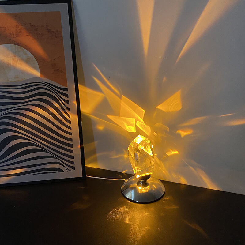 Diamond Crystal Ambient Night Table Lamp