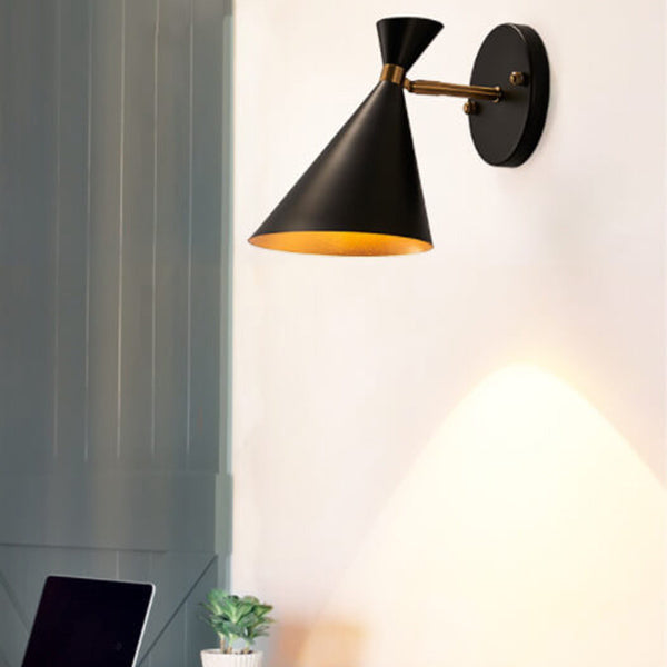 Horn Black Gold Wall Lamp