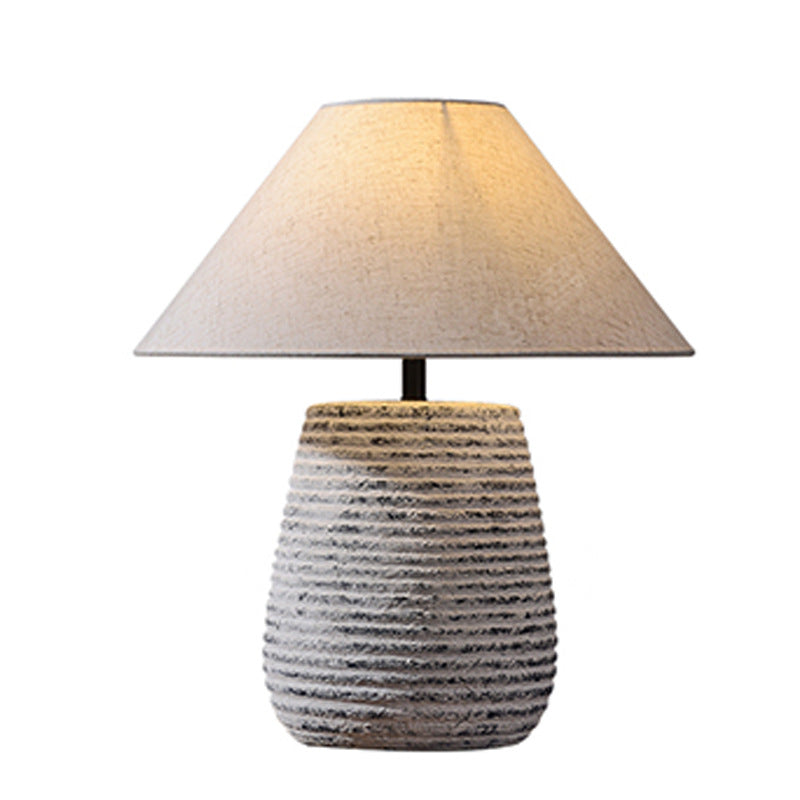 Ceramic Jar Linen Fabric Table Lamp