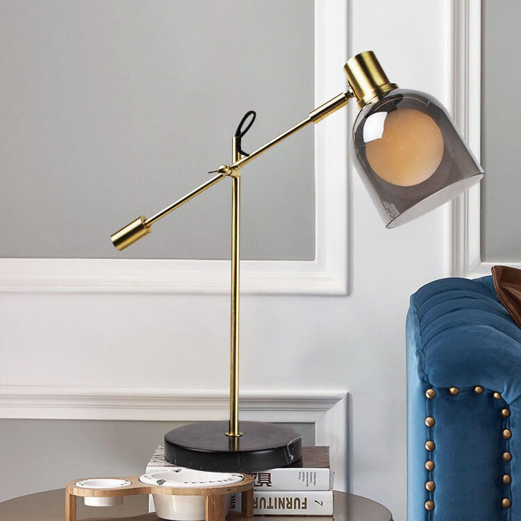 Iron Glass Cup Marble Table Lamp