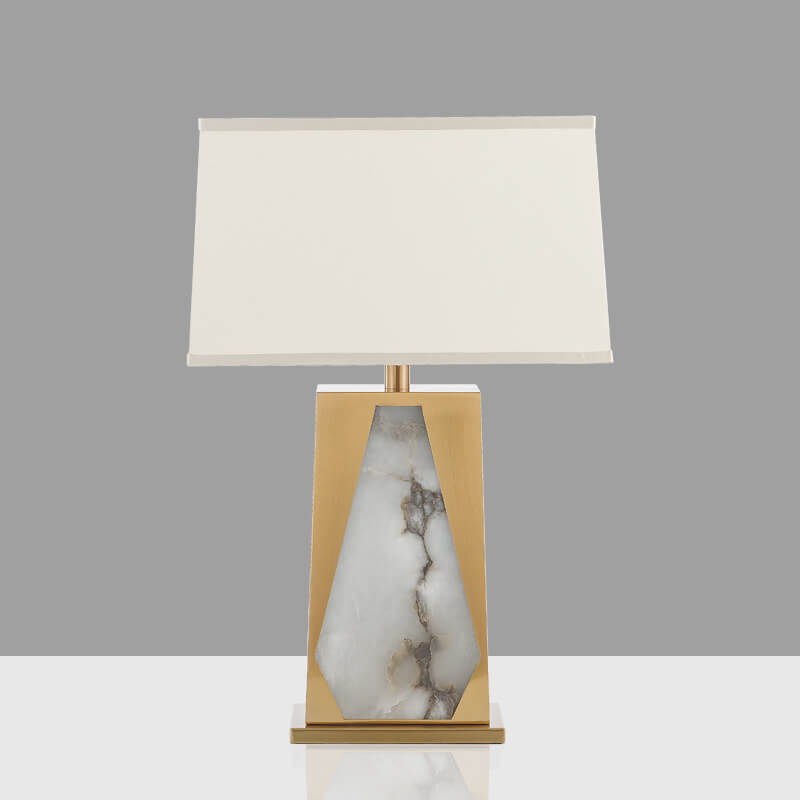 Lucite Fabric Metal Table Lamp