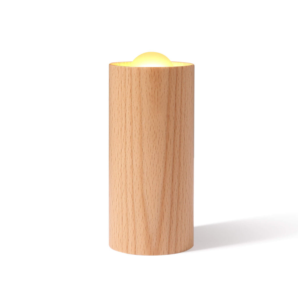Wooden Cylindrical Table Lamp