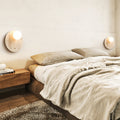 Round Oval Yellow Travertine Wall Lamp