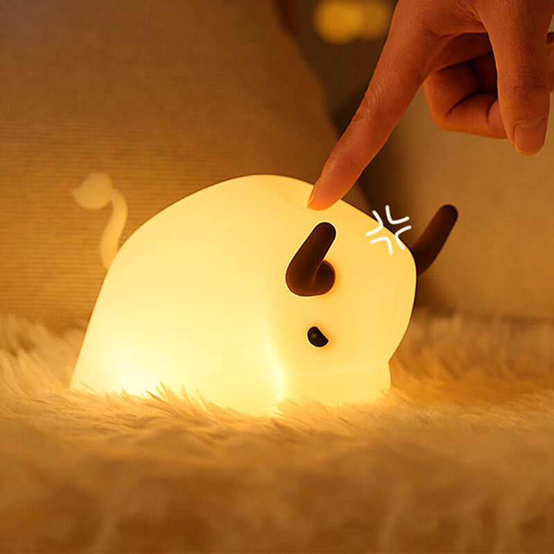 Animal Cow Silicone Timer Table Lamp