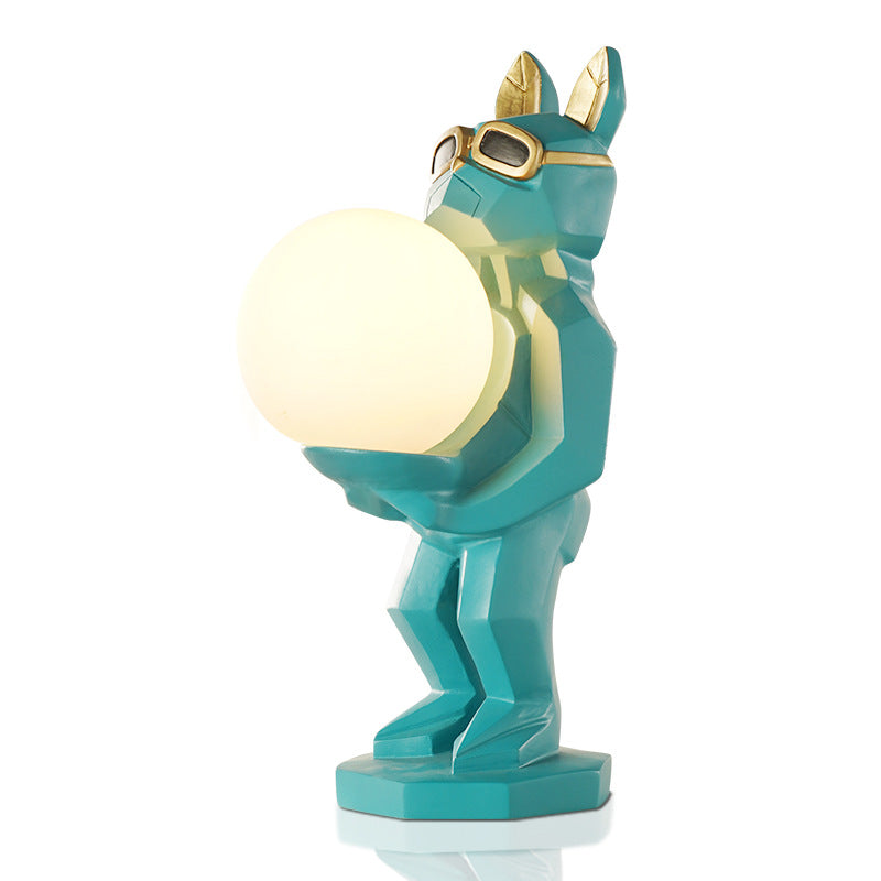 Resin Unicorn Glass Kids Table Lamp