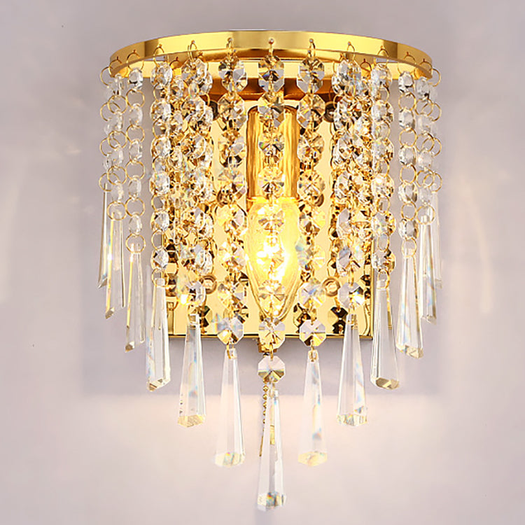 Half Round Octagonal Beads Wall Lamp