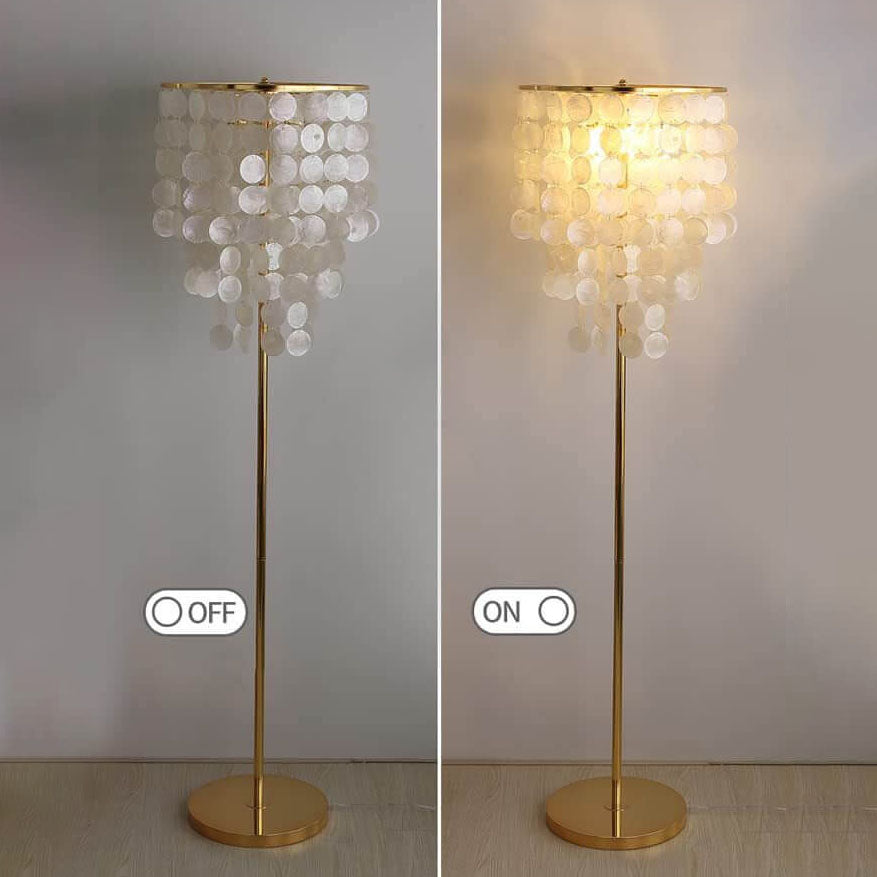 Seashell Column Floor Lamp