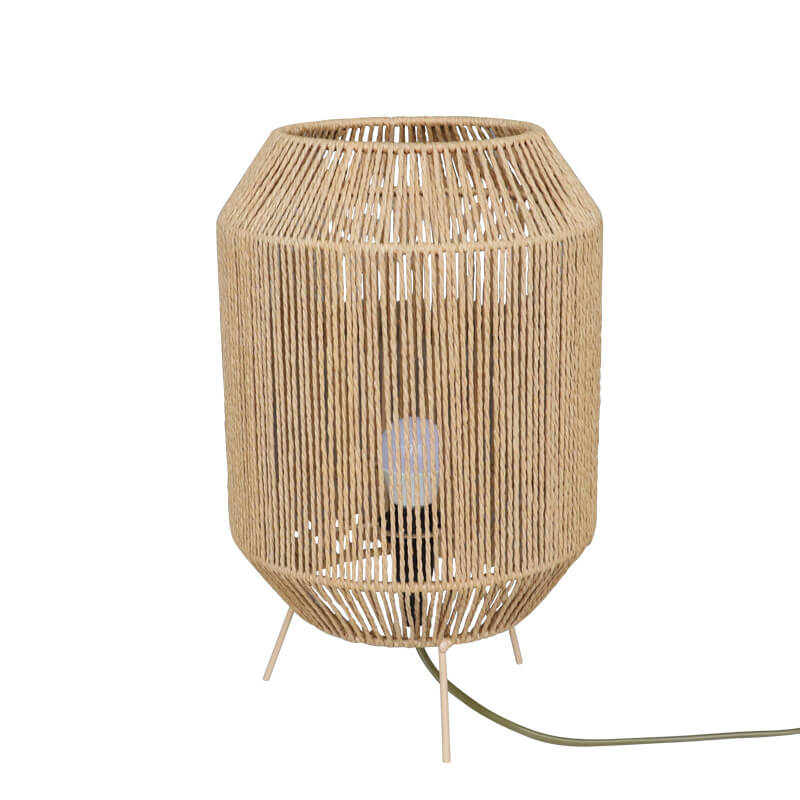 Hemp Rope Weaving Cage Table Lamp