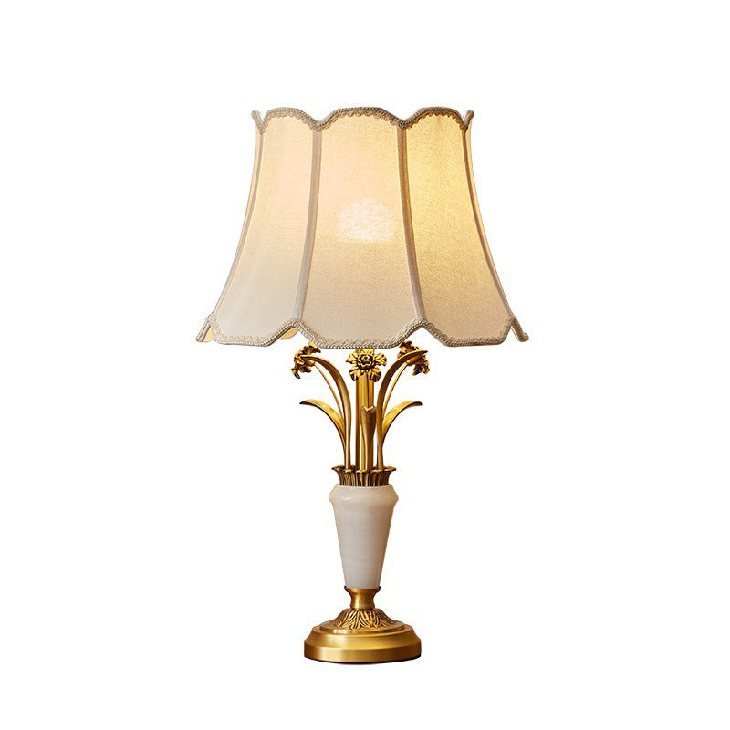 Fabric Jade All Copper Table Lamp