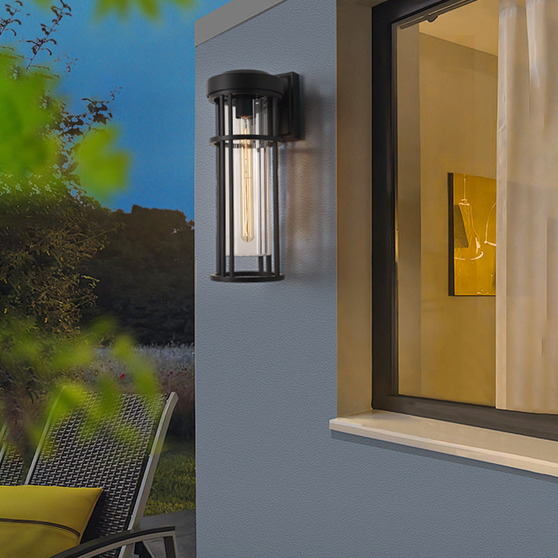 Aluminum Glass Cylinder Garden Outdoor Light