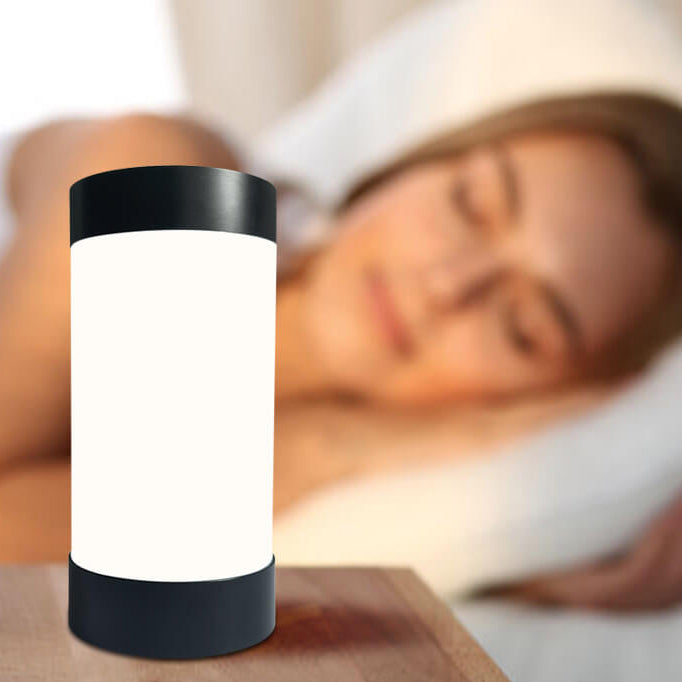Cylindrical Aluminum Acrylic Table Lamp