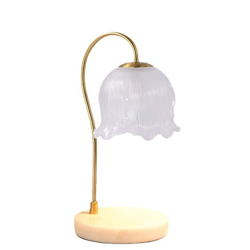 Bell Orchid Glass Marble Table Lamp