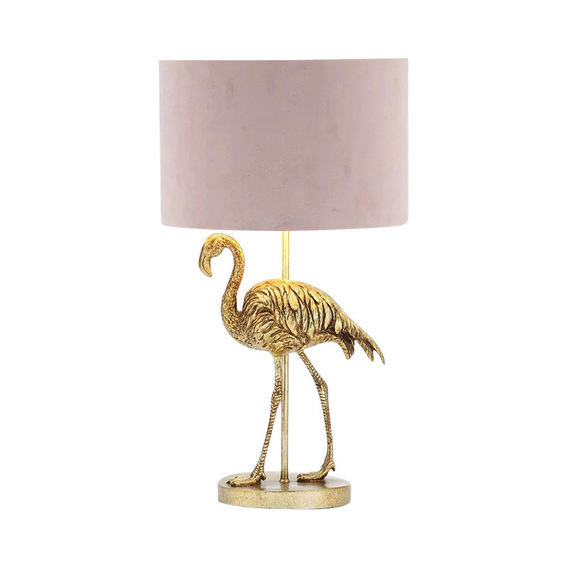 Flamingo Resin Fabric Table Lamp