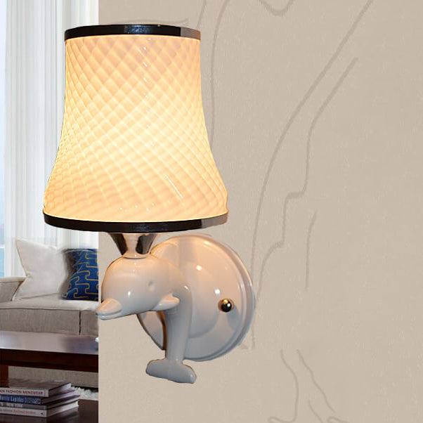 Glass Dolphin Decoration Design Wall Lamp